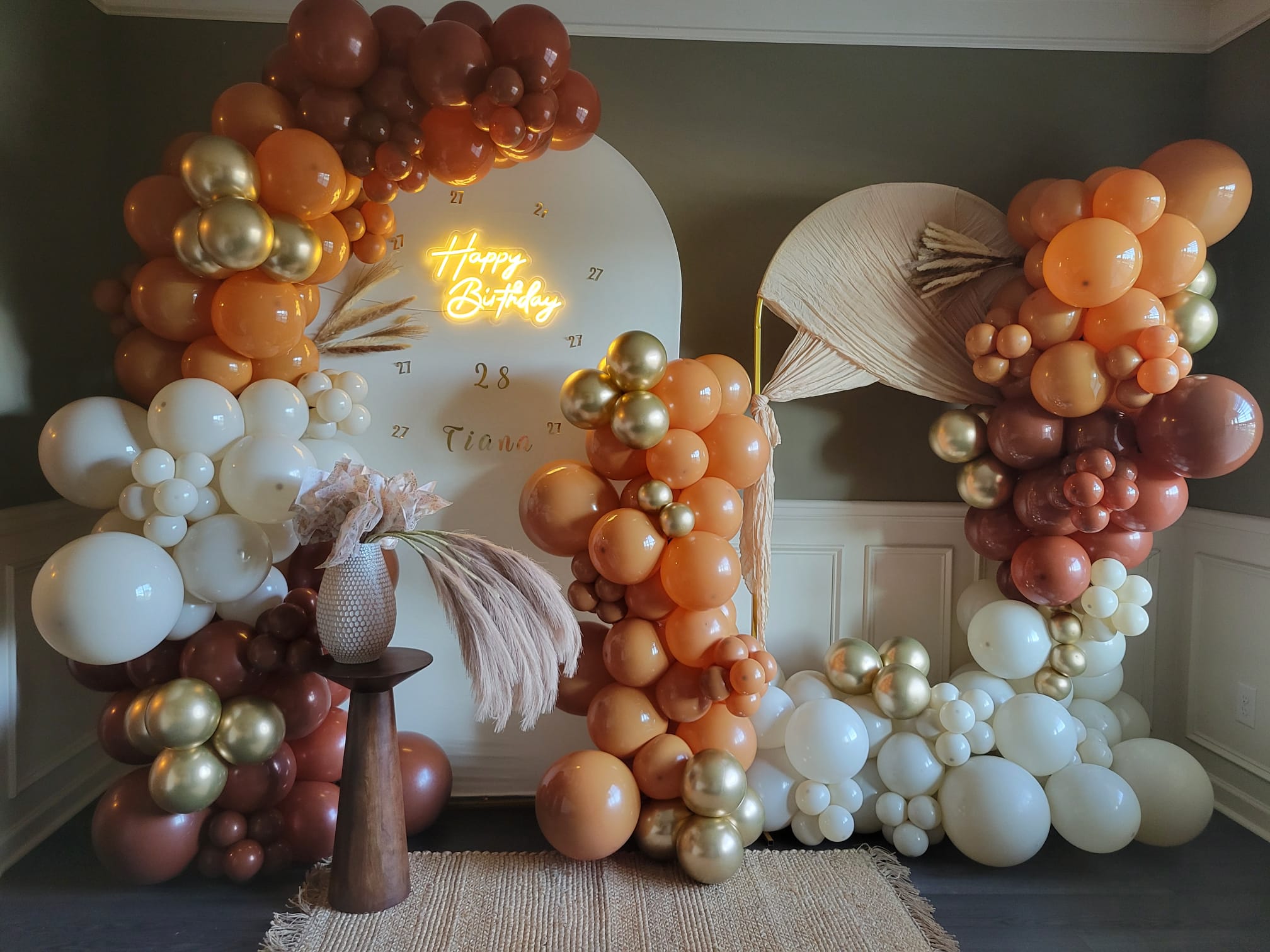 Custom balloon backdrop and stand props for events in Georgia